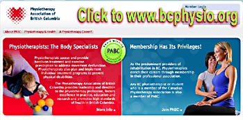 Physiotherapy Association of British Columbia - home page image - CLICK TO THEIR WEB SITE